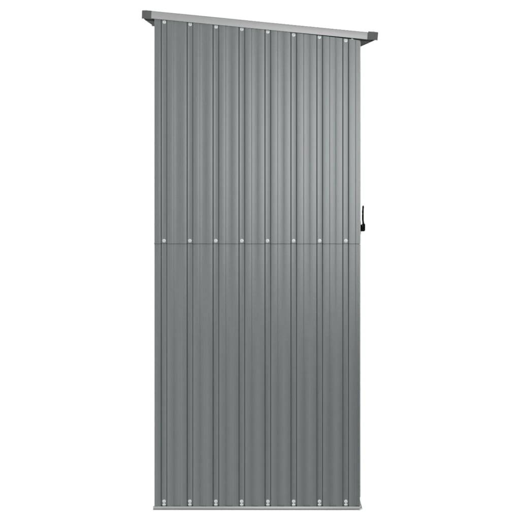 Helloshop26 - Abri de jardin cabane cabanon maison de stockage remise extérieur hangar outils robuste 180,5 x 97 x 209,5 cm acier galvanisé gris - Imagen 4