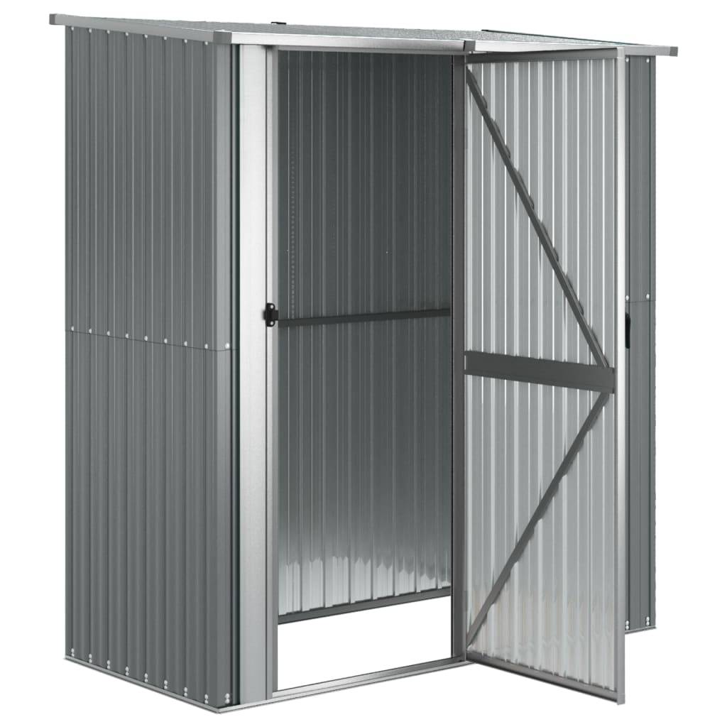 Helloshop26 - Abri de jardin cabane cabanon maison de stockage remise extérieur hangar outils robuste 180,5 x 97 x 209,5 cm acier galvanisé gris - Imagen 3