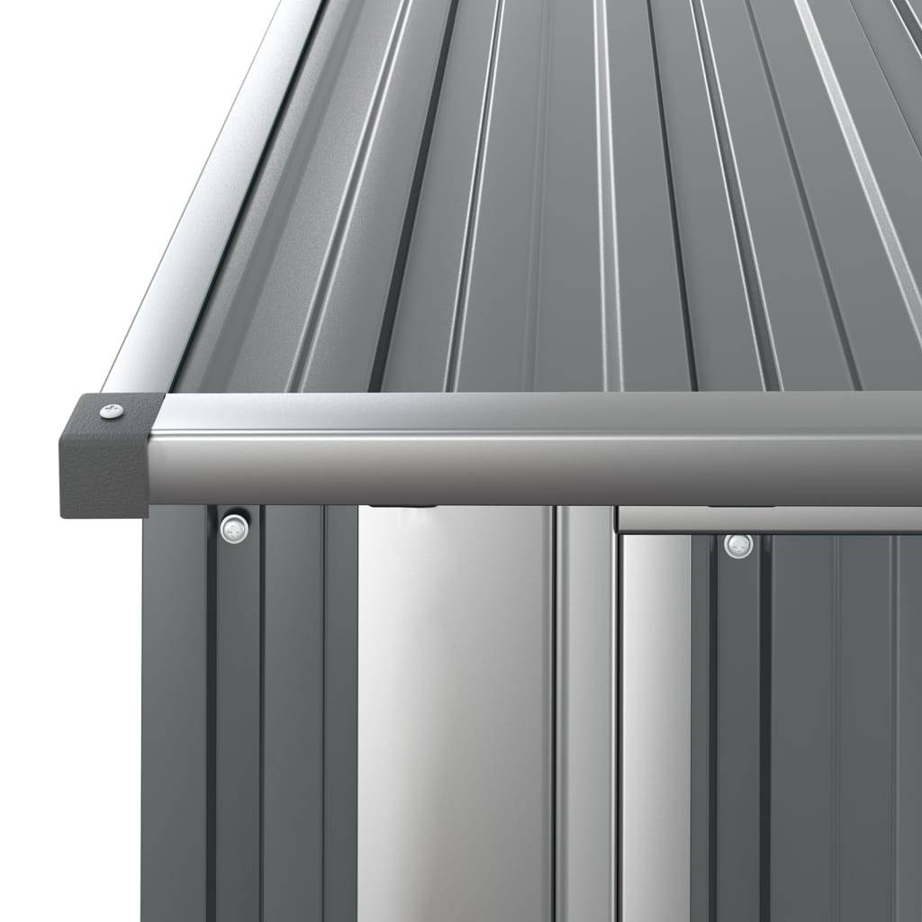Helloshop26 - Abri de jardin cabane cabanon maison de stockage remise extérieur hangar outils robuste 180,5 x 97 x 209,5 cm acier galvanisé gris - Imagen 5