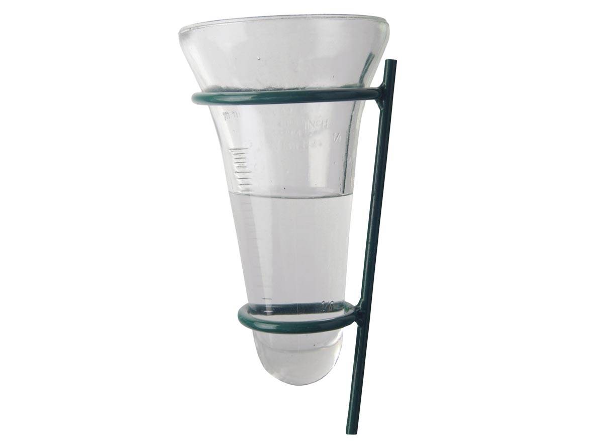 Esschert Design - Pluviomètre en verre avec support en métal vert - Esschert Design - Image 1