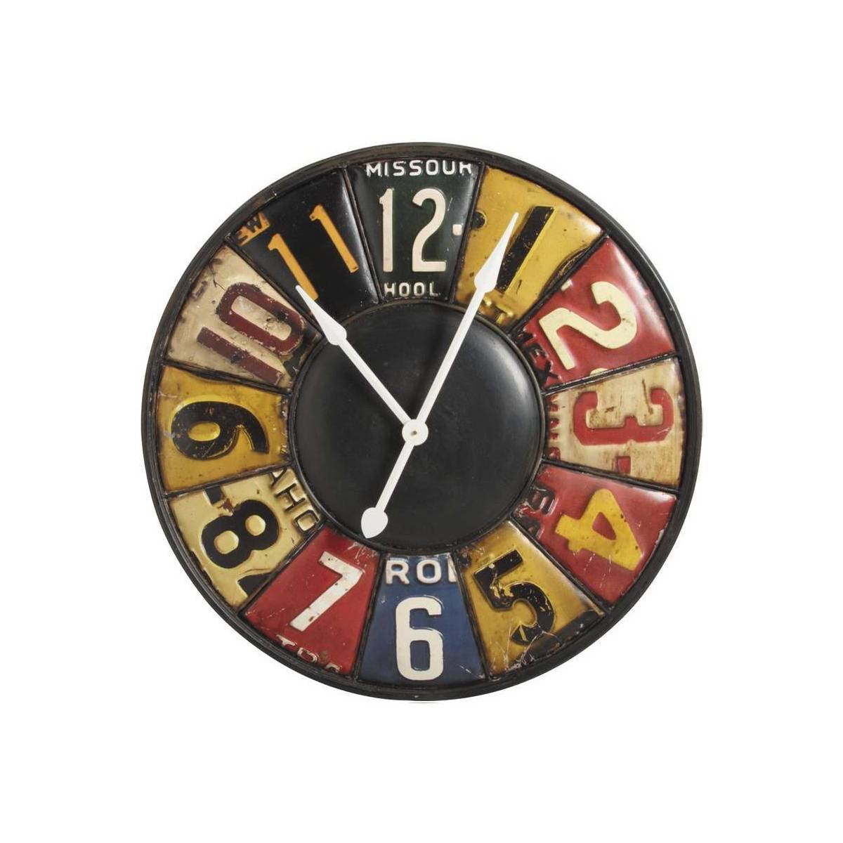 Aubry Gaspard - Horloge murale rétro en métal