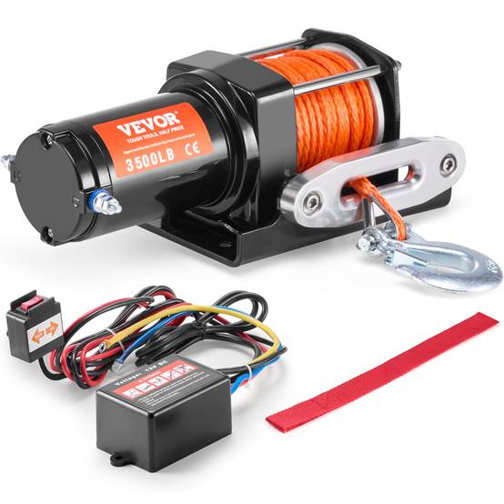 VEVOR Treuil électrique pour VTT corde synthétique 1588 kg télécommande étanche - Image 1