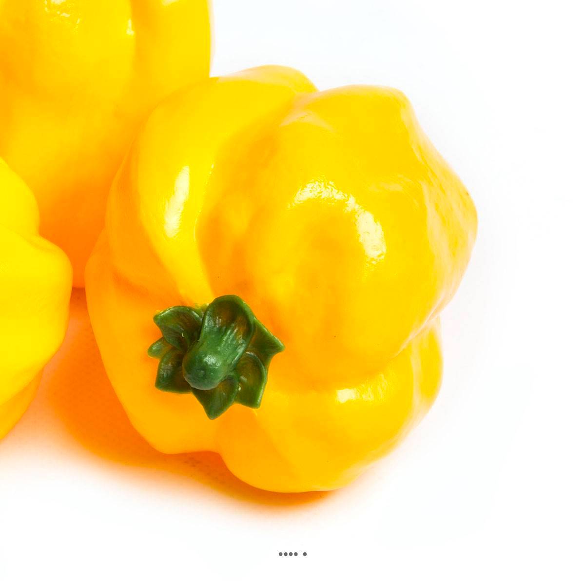 Artificielles - Poivron Jaune artificiel en lot de 3 en Plastique soufflé H 110x85 mm - Imagen 3