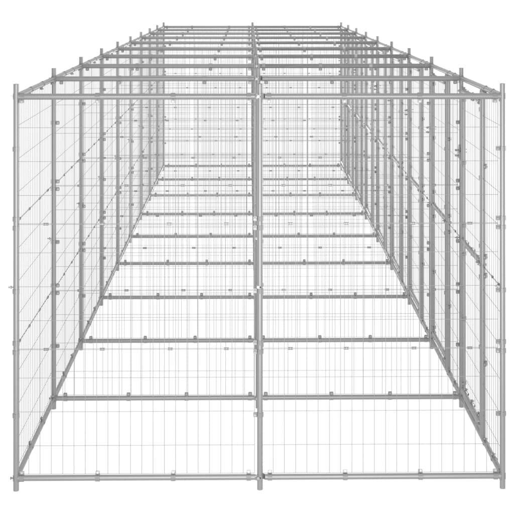 Helloshop26 - Chenil extérieur cage enclos parc animaux chien extérieur acier galvanisé 21,78 m² - Imagen 4