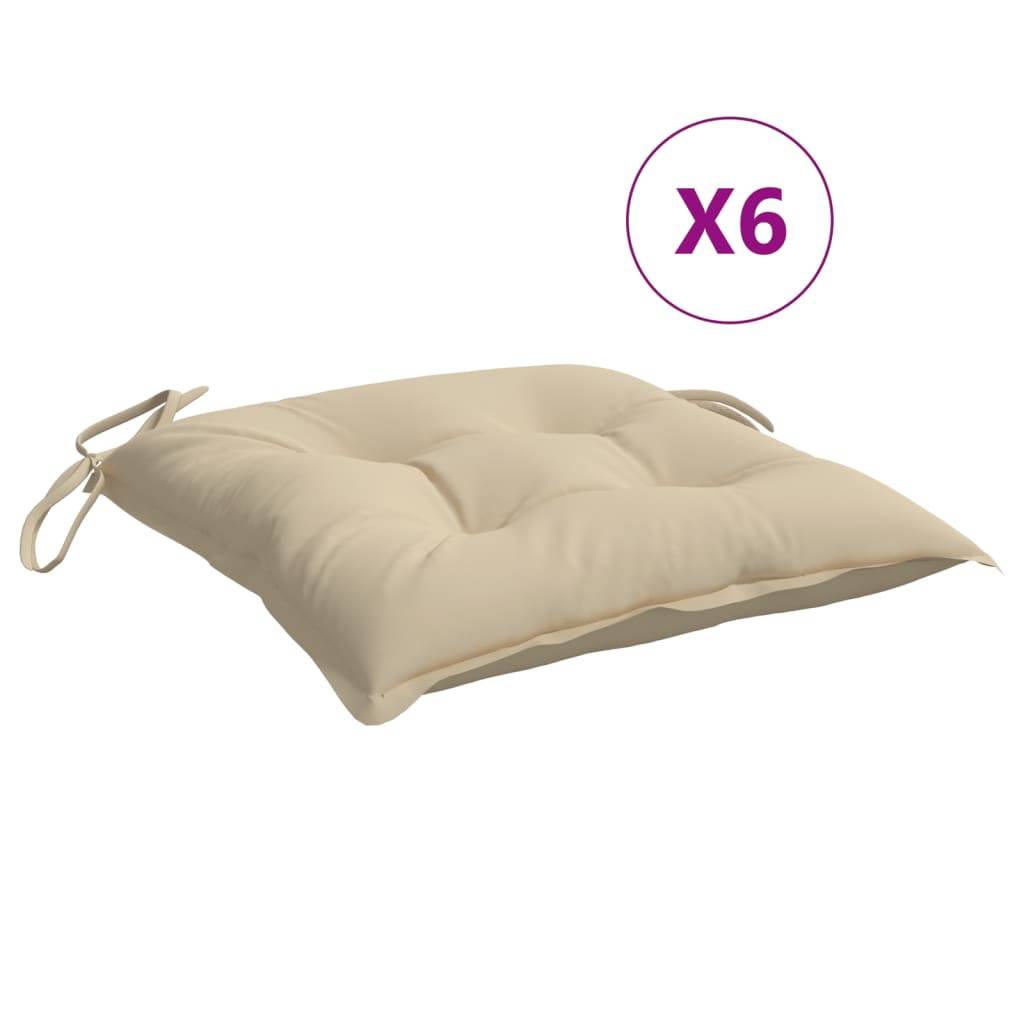 Coussin De Sol Lot De 2 Coussins De Chaise EGGREE 40x40cm - Tissu Coton Lin Blanc Antidérapant Housse Antidérapante Chaise