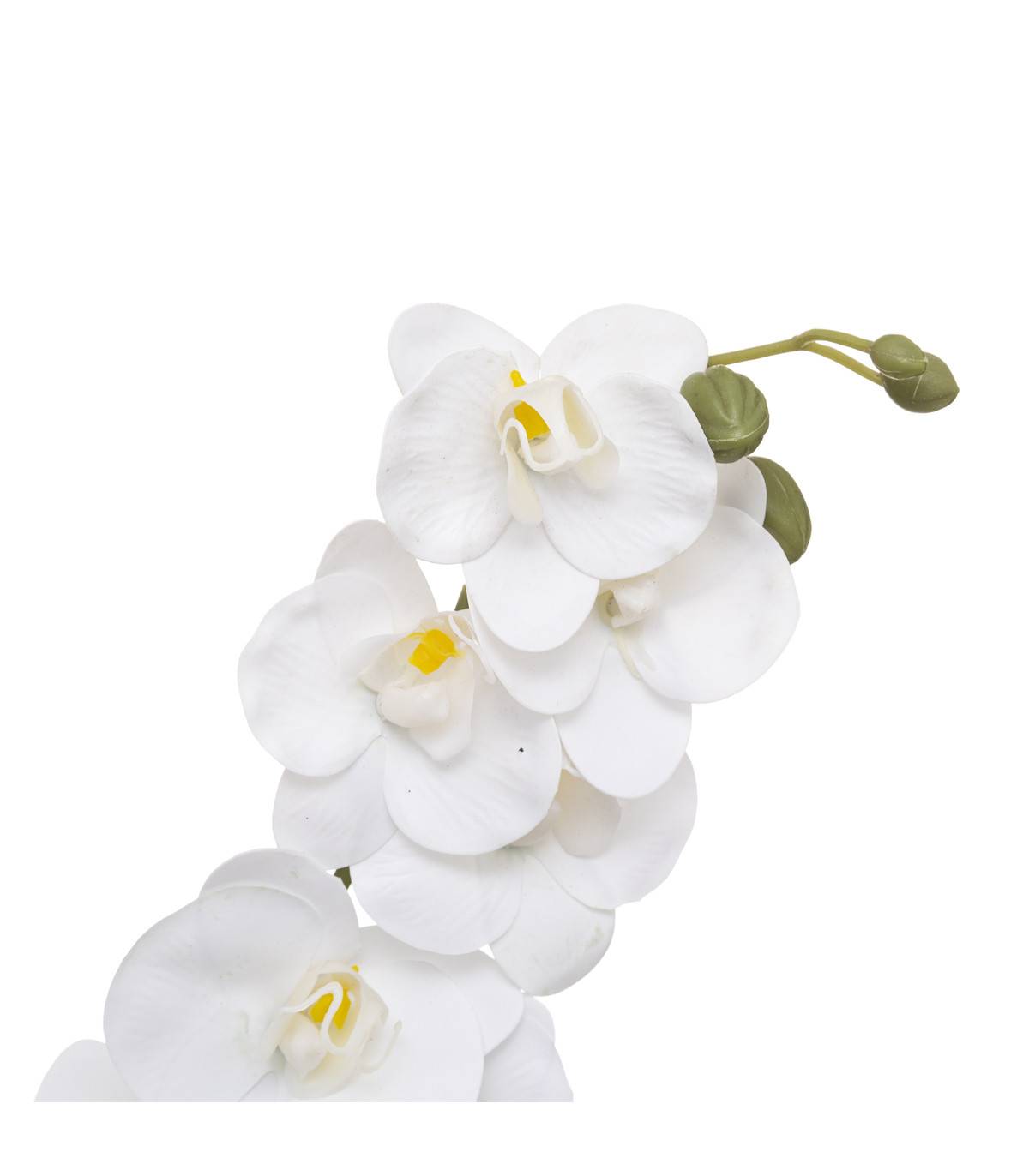 Plante artificielle Orchidée dans un pot en céramique bicolore H 45 cm - Imagen 2