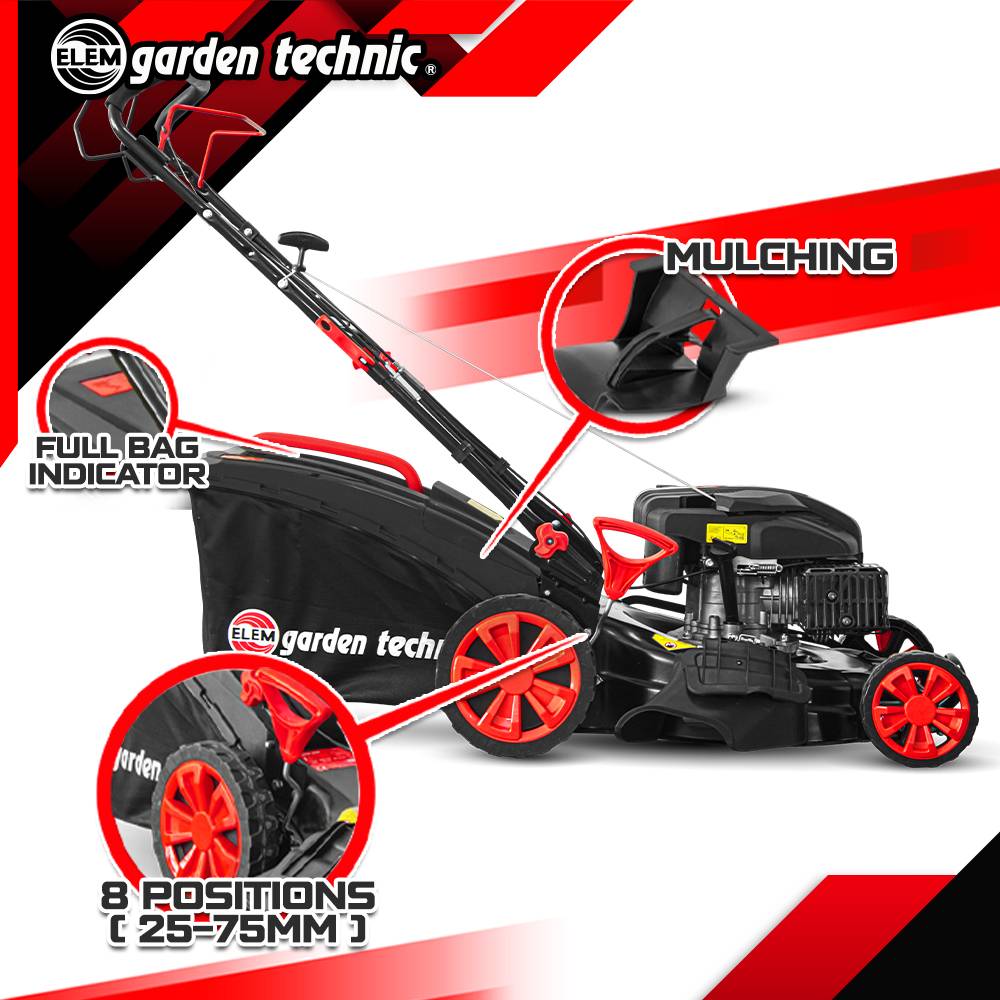 Elem Garden Technic - Tondeuse thermique autotractée 173 CC - 508mm avec éjection latérale et mulching - Elem Garden - Image 3