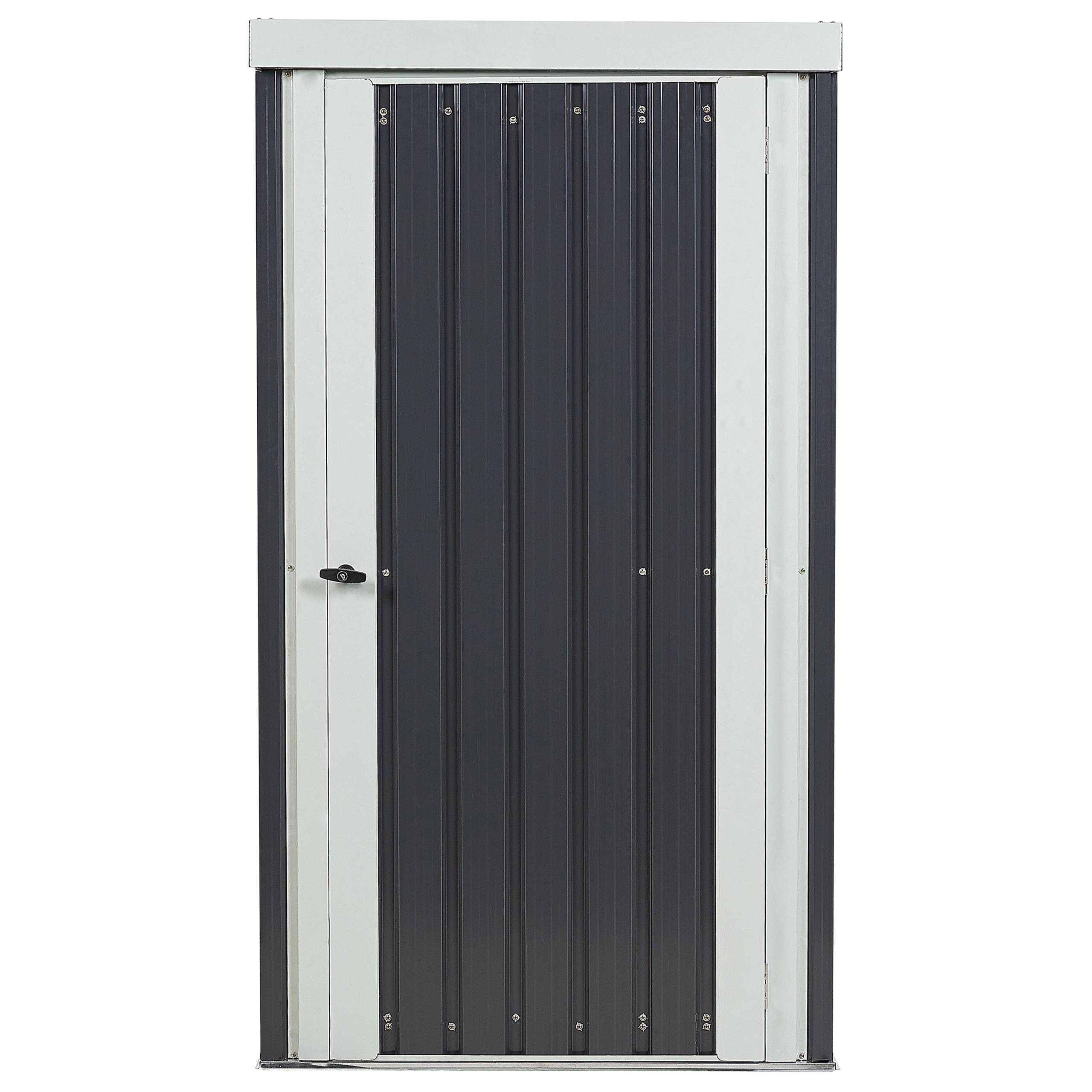 Beliani - Abri de Jardin Gris en Acier 180 x 98 x 77 cm Galvanisé Pratique pour Extérieur Imperméable et Inoxydable Moderne - Imagen 5