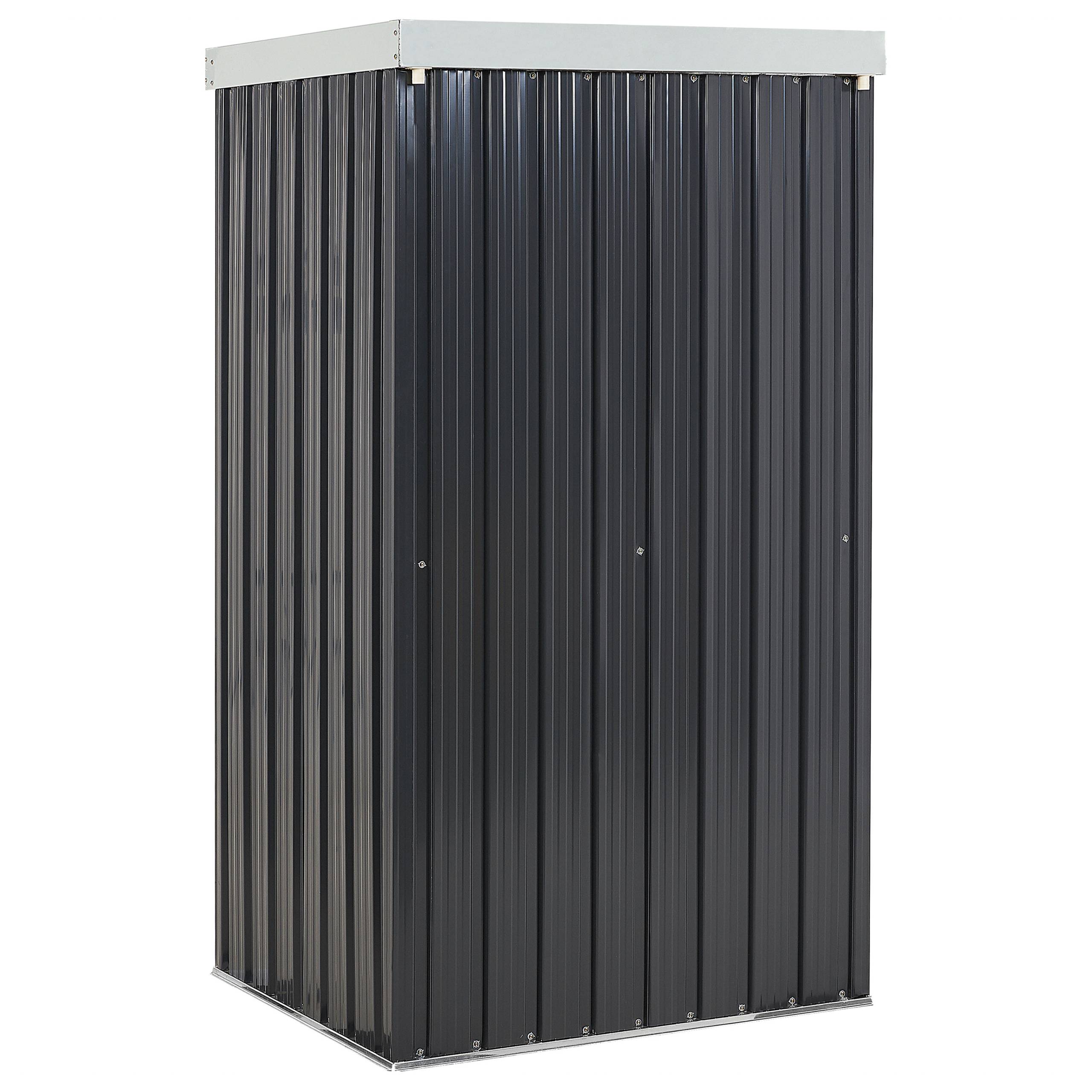 Beliani - Abri de Jardin Gris en Acier 180 x 98 x 77 cm Galvanisé Pratique pour Extérieur Imperméable et Inoxydable Moderne - Imagen 6