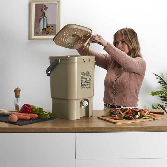 Composteur de Cuisine 19L avec Robinet pour Engrais Liquide - GORIL - Image 6