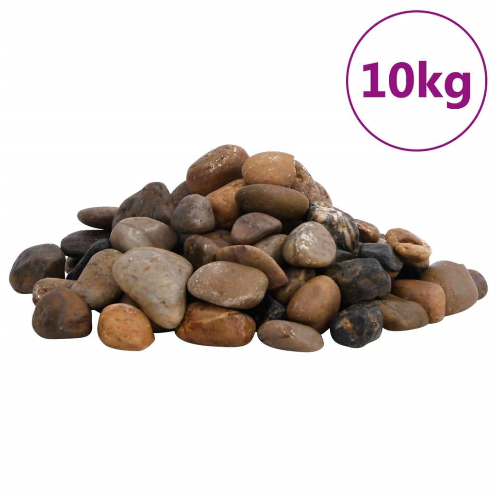 Galets Décoratifs Multicolores Polis pour Jardin Paillage Déco Aquarium 2-5 cm 10 kg - ComfortXL Outdoor Living