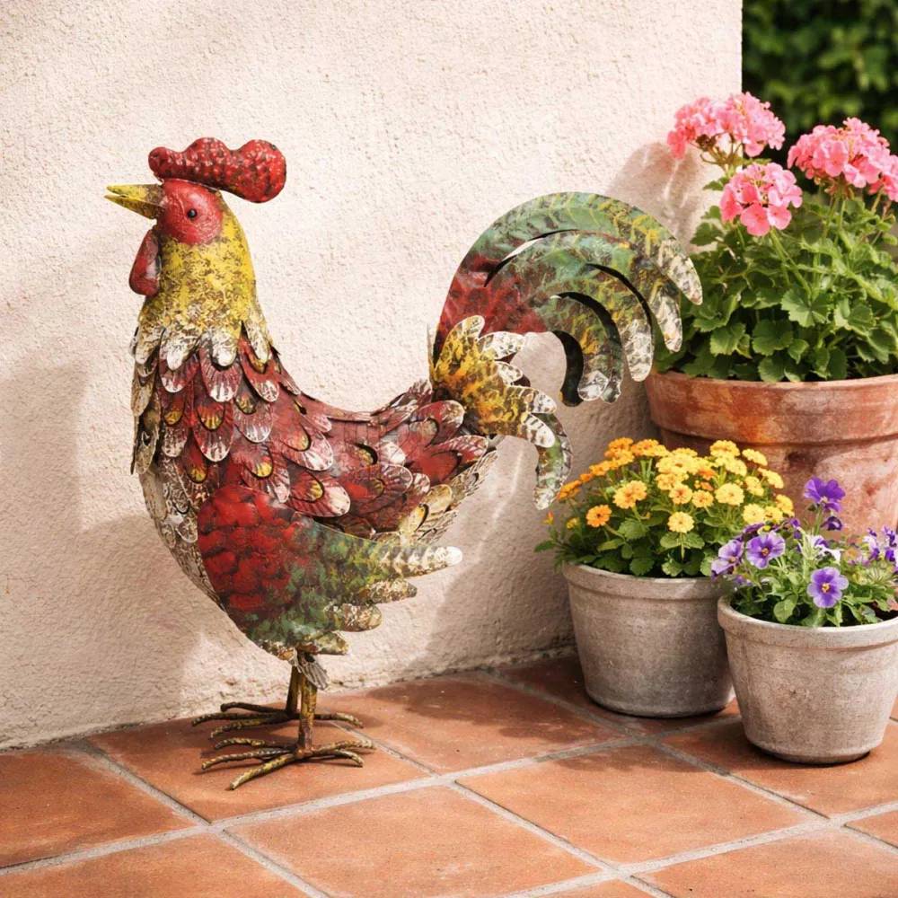 Décoration Coq en Métal - 44x15x45 cm - Image 1