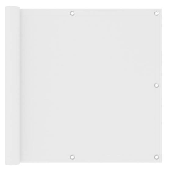 Écran de balcon brise pare vue protection confidentialité 90 x 400 cm tissu oxford blanc - Image 1