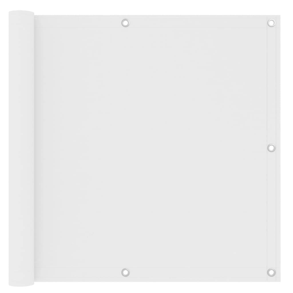 Écran de balcon brise pare vue protection confidentialité 90 x 400 cm tissu oxford blanc - Image 1