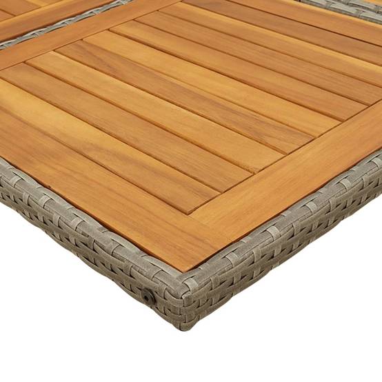 ComfortXL - Salon de Jardin Encastrable 8 Personnes Résine Tressée Table Bois Rangement Compact Gris – ComfortXL Outdoor Living - Image 7