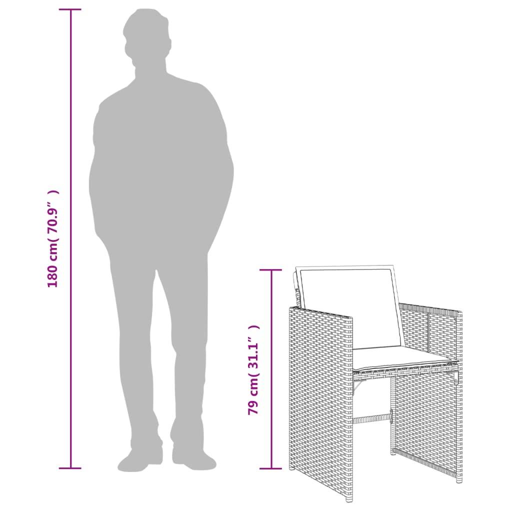 ComfortXL - Salon de Jardin Encastrable 8 Personnes Résine Tressée Table Bois Rangement Compact Gris – ComfortXL Outdoor Living - Image 4