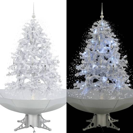 Vidaxl - Arbre de Noël neigeux avec base de parapluie Blanc 140 cm vidaXL 284334 - Image 1