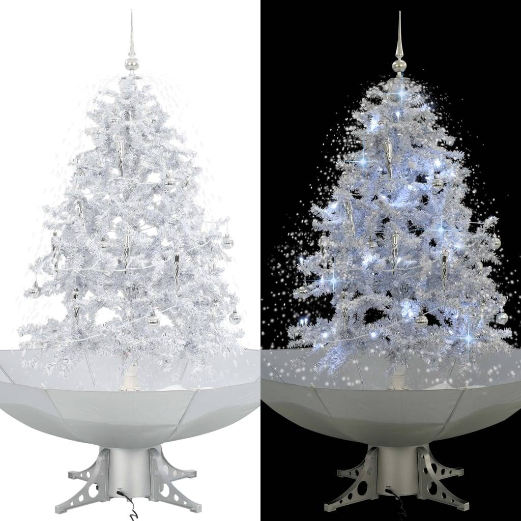 Vidaxl - Arbre de Noël neigeux avec base de parapluie Blanc 140 cm vidaXL 284334