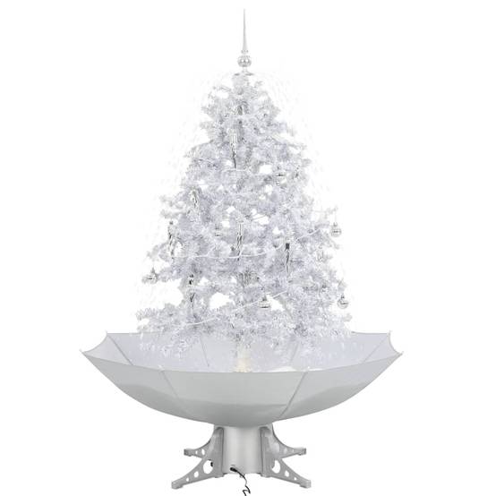 Vidaxl - Arbre de Noël neigeux avec base de parapluie Blanc 140 cm vidaXL 284334 - Image 2