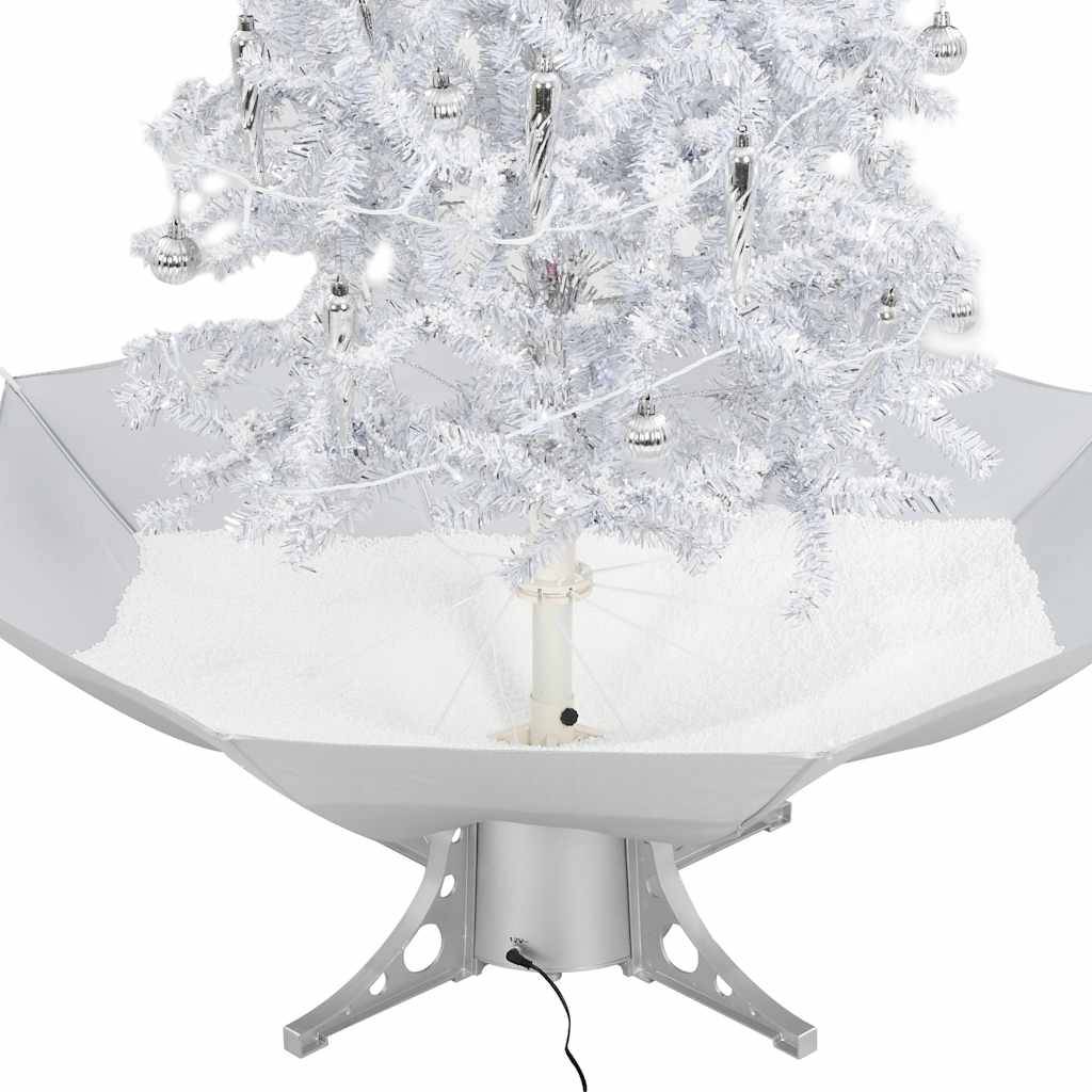 Vidaxl - Arbre de Noël neigeux avec base de parapluie Blanc 140 cm vidaXL 284334 - Image 8