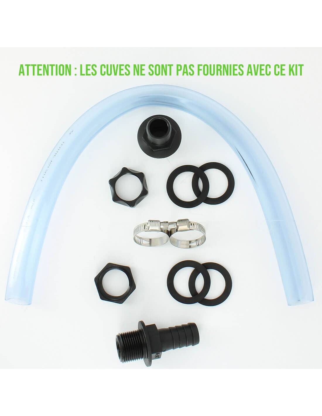 Kit ECO de couplage de 2 cuves 1000 L - Ø 15 mm - Tuyau 50 cm - Imagen 2