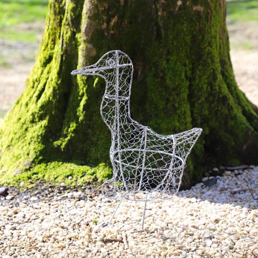 ~ Taupière en métal gris 34 x 18 x 42 cm Chemin de campagne - Imagen 2