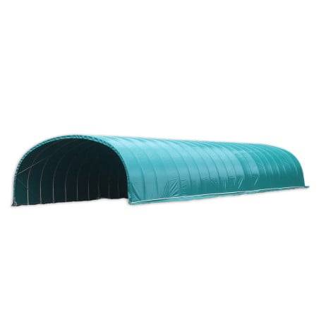 Plastidis - Abri tunnel largeur 9.30 m pas à 1.50 m - Long 15 m, type 250µ vert/blanc, Façade Pas de façade ni de porte, Fix. Sol terre bâche - Imagen 1