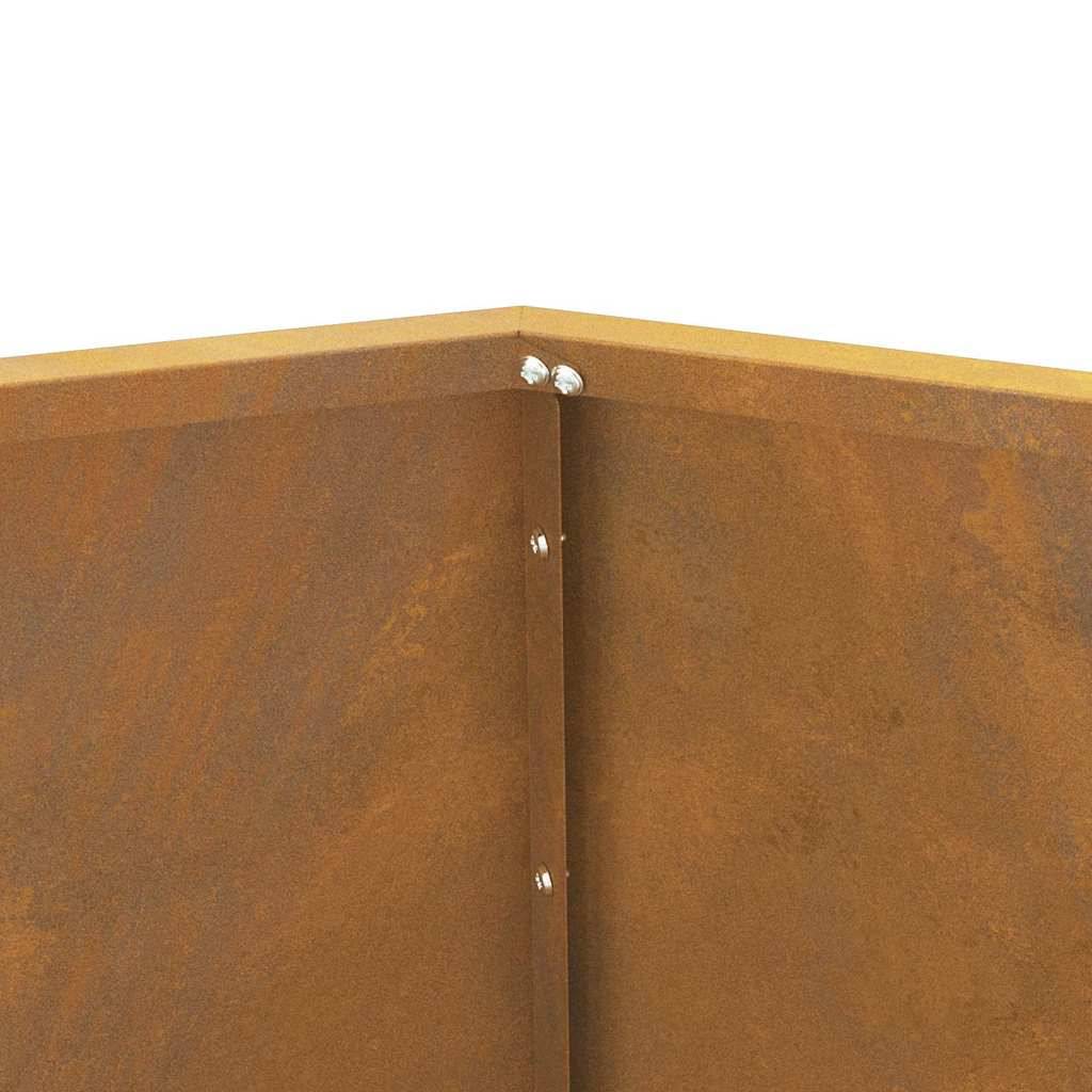 ComfortXL - Lot de 2 jardinières carrées acier Corten rouillé jardin 100x100cm – ComfortXL Outdoor Living - Image 9