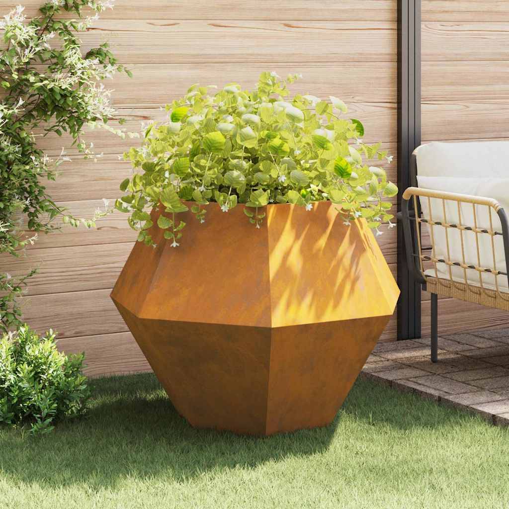 ComfortXL - Lot de 2 jardinières carrées acier Corten rouillé jardin 100x100cm – ComfortXL Outdoor Living - Image 4
