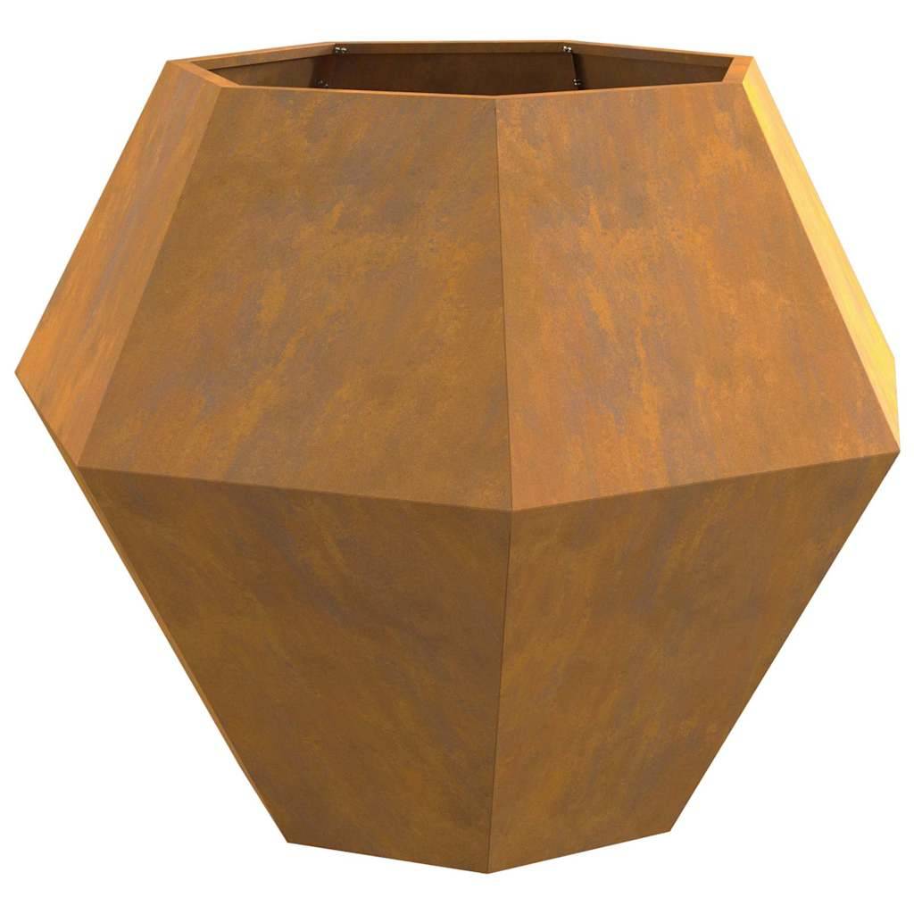ComfortXL - Lot de 2 jardinières carrées acier Corten rouillé jardin 100x100cm – ComfortXL Outdoor Living - Image 2