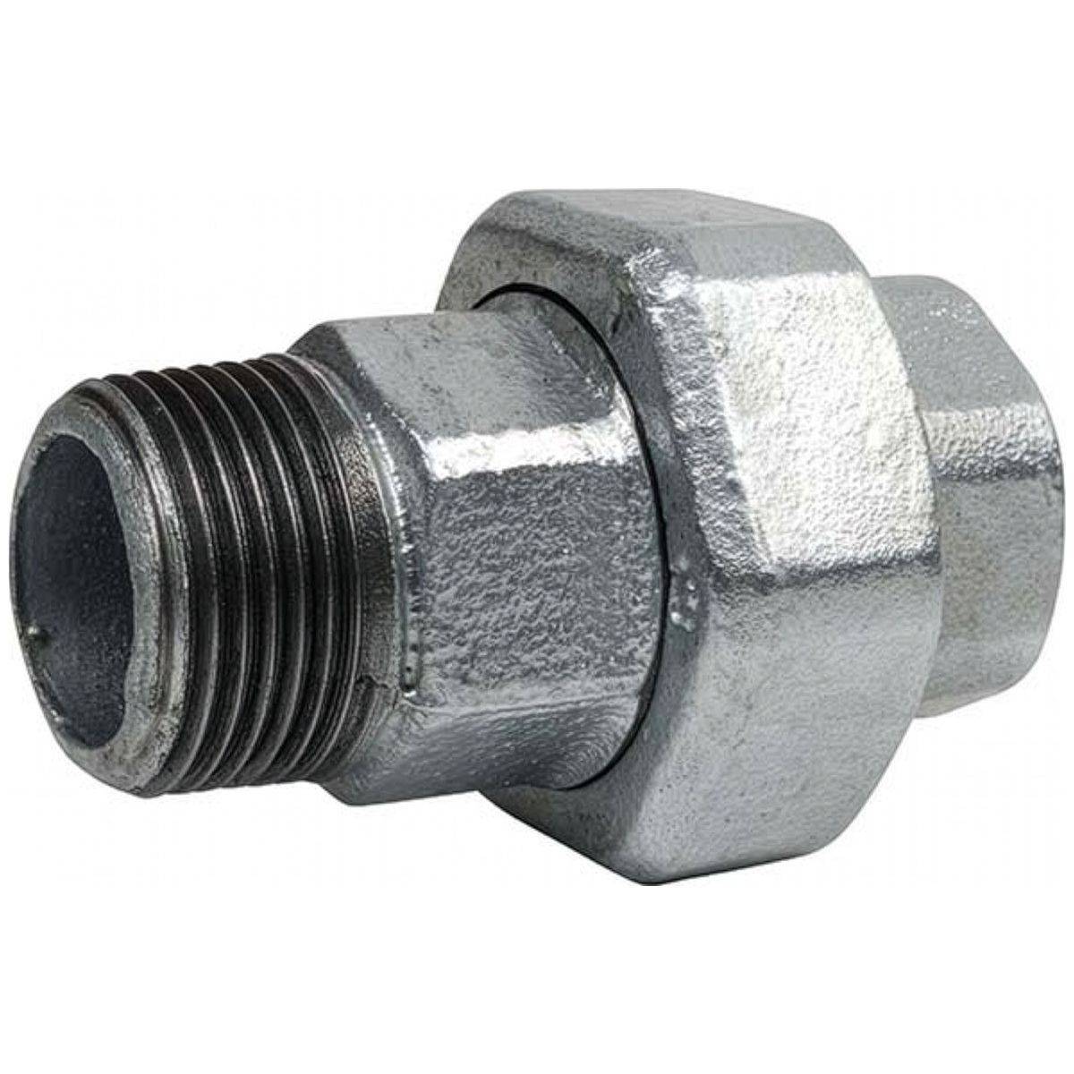 Raccord Union à Portée Conique Mâle-Femelle en Fonte Malléable Galvanisée - 2'' - Image 1