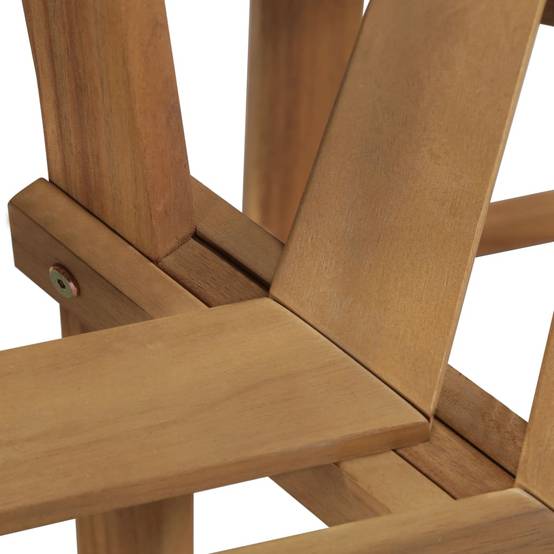 Helloshop26 - Banc de jardin meuble de patio d'extérieur terrasse de tour d'arbre demi-hexagonal 160 x 80 x 86 cm bois d'acacia massif - Imagen 3