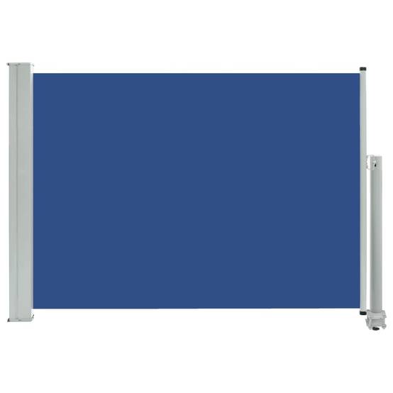Helloshop26 - Auvent paravent store brise-vue latéral rétractable de patio jardin terrasse balcon protection visuelle écran 80 x 300 cm bleu - Imagen 1