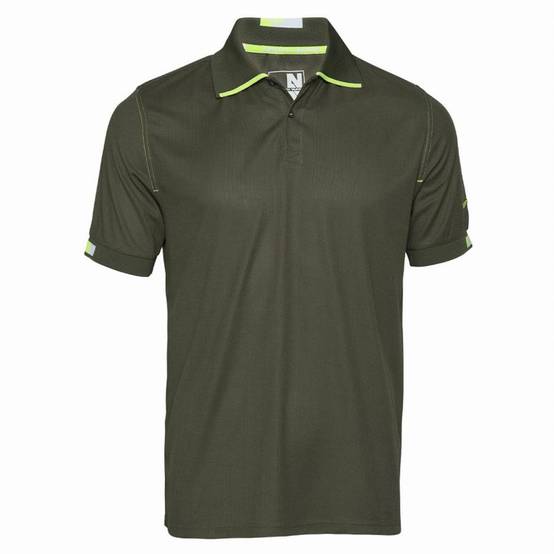 Polo - NORTH WAYS - Beven kaki/jaune fluo T.XL 1404 kaki XL - Image 1