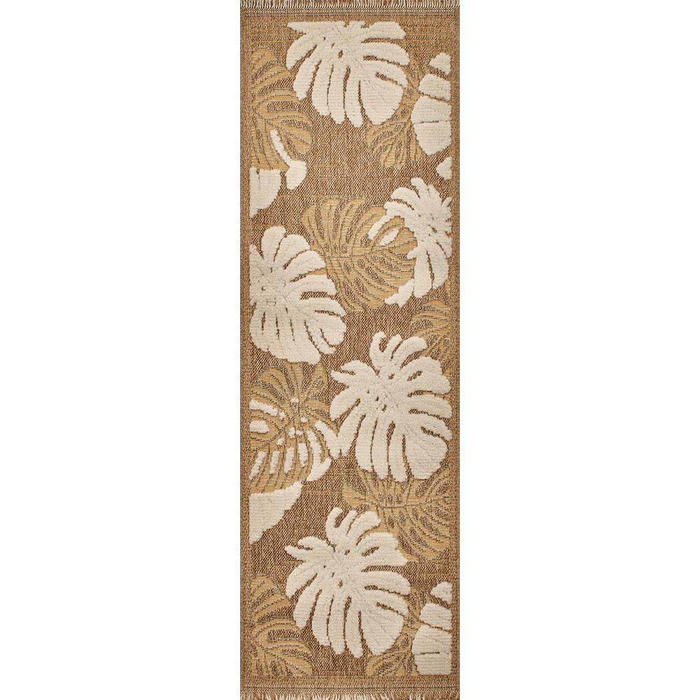 Jardindeco - Tapis intérieur extérieur aspect jute jaune Tijuana 9062 90 x 67 cm - Imagen 4