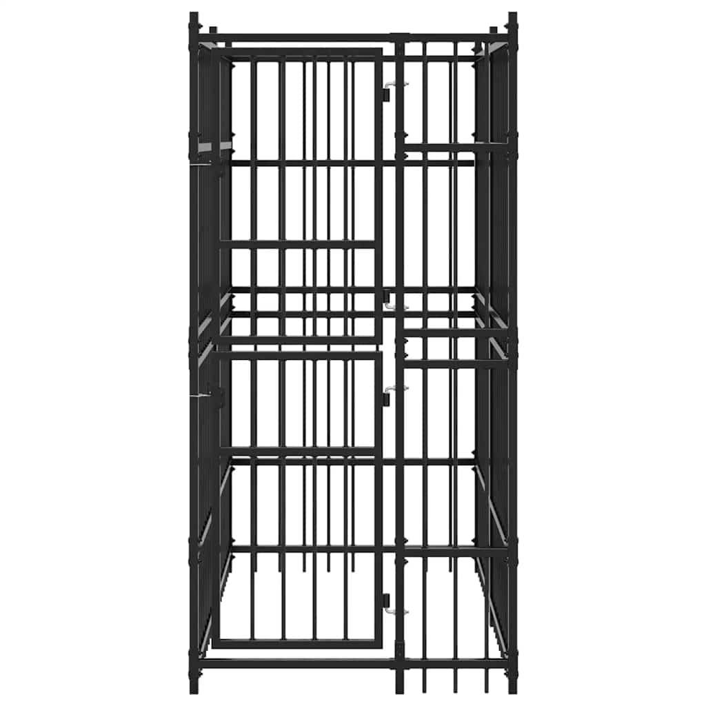 Vidaxl - Chenil d'extérieur pour chiens Acier 1,84 m² vidaXL 171472 - Imagen 6