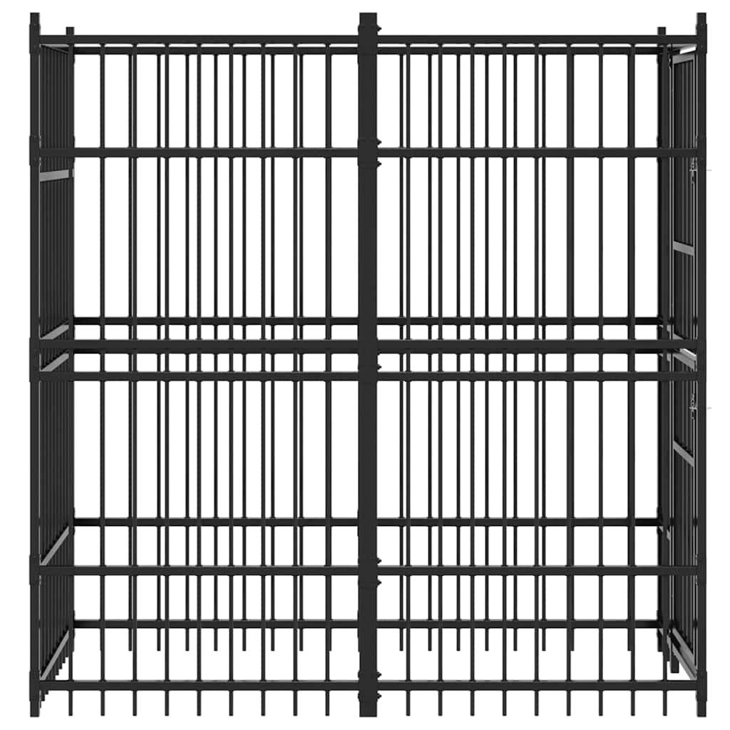 Vidaxl - Chenil d'extérieur pour chiens Acier 1,84 m² vidaXL 171472 - Imagen 7