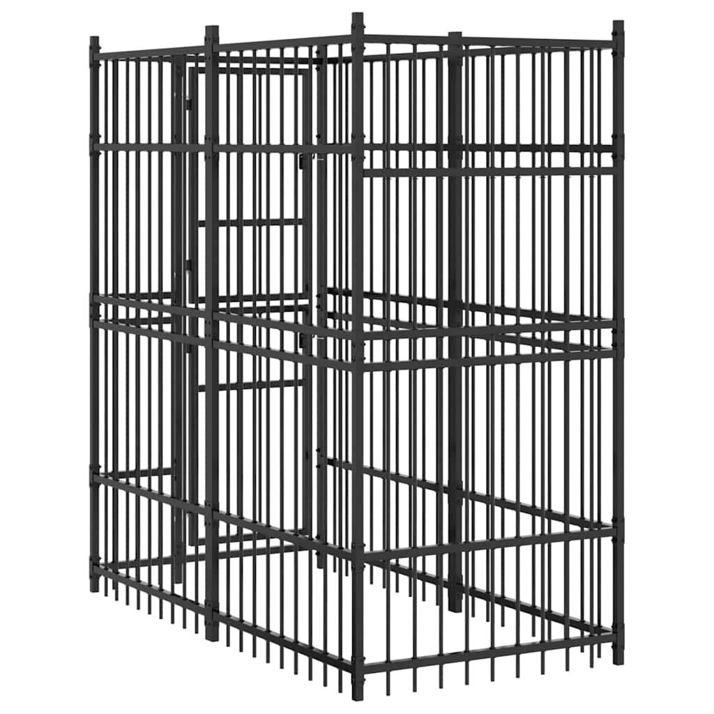 Vidaxl - Chenil d'extérieur pour chiens Acier 1,84 m² vidaXL 171472 - Imagen 8