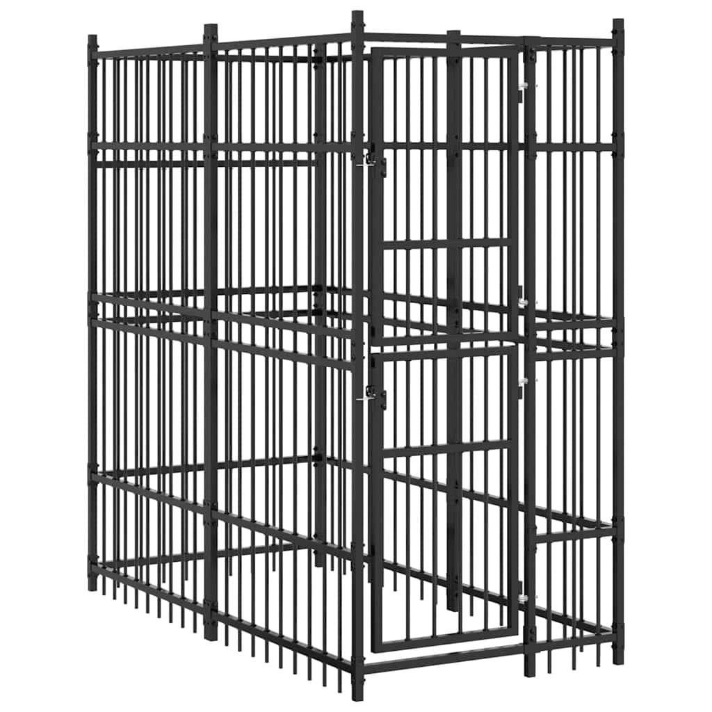 Vidaxl - Chenil d'extérieur pour chiens Acier 1,84 m² vidaXL 171472 - Imagen 2