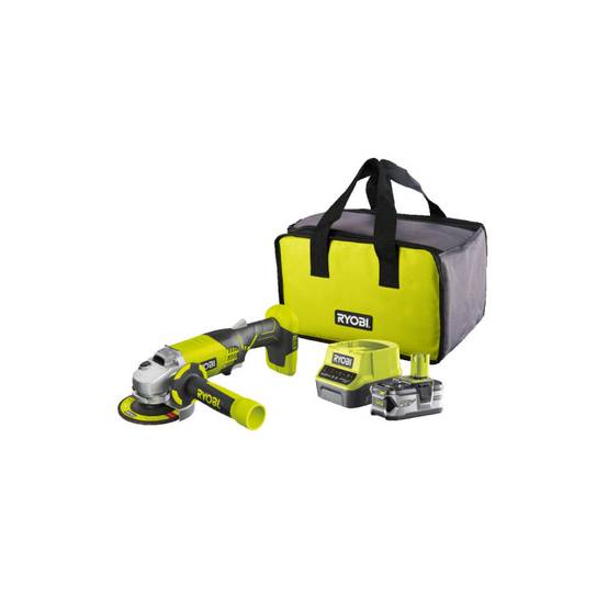 Ryobi - Meuleuse d'angle RYOBI 18V One+ R18AG-140S - Batterie Lithium-ion 4.0 Ah - Chargeur - Image 1