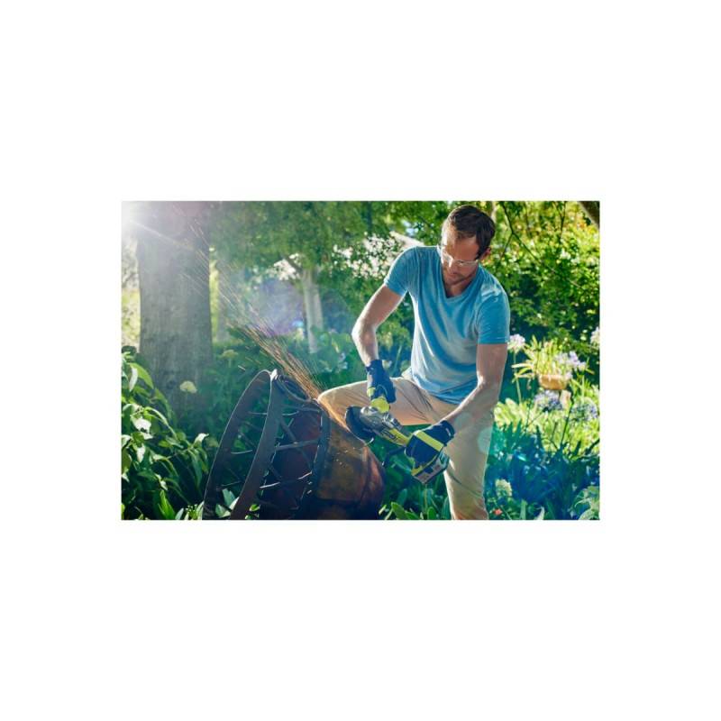 Ryobi - Meuleuse d'angle RYOBI 18V One+ R18AG-140S - Batterie Lithium-ion 4.0 Ah - Chargeur - Image 2