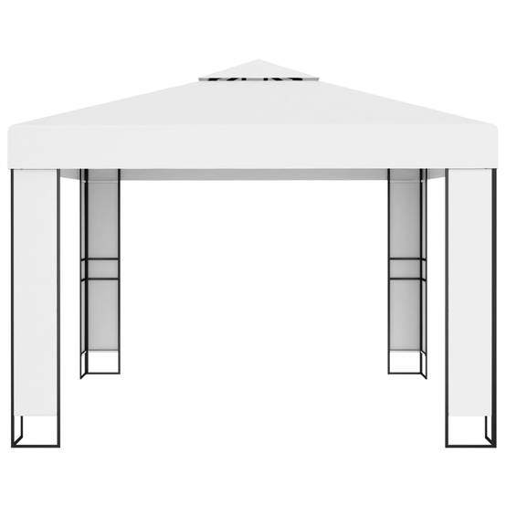 Tonnelle Aluminium Blanc avec LED 3 x 3 x 2.73 m - PANGIVO - Image 4