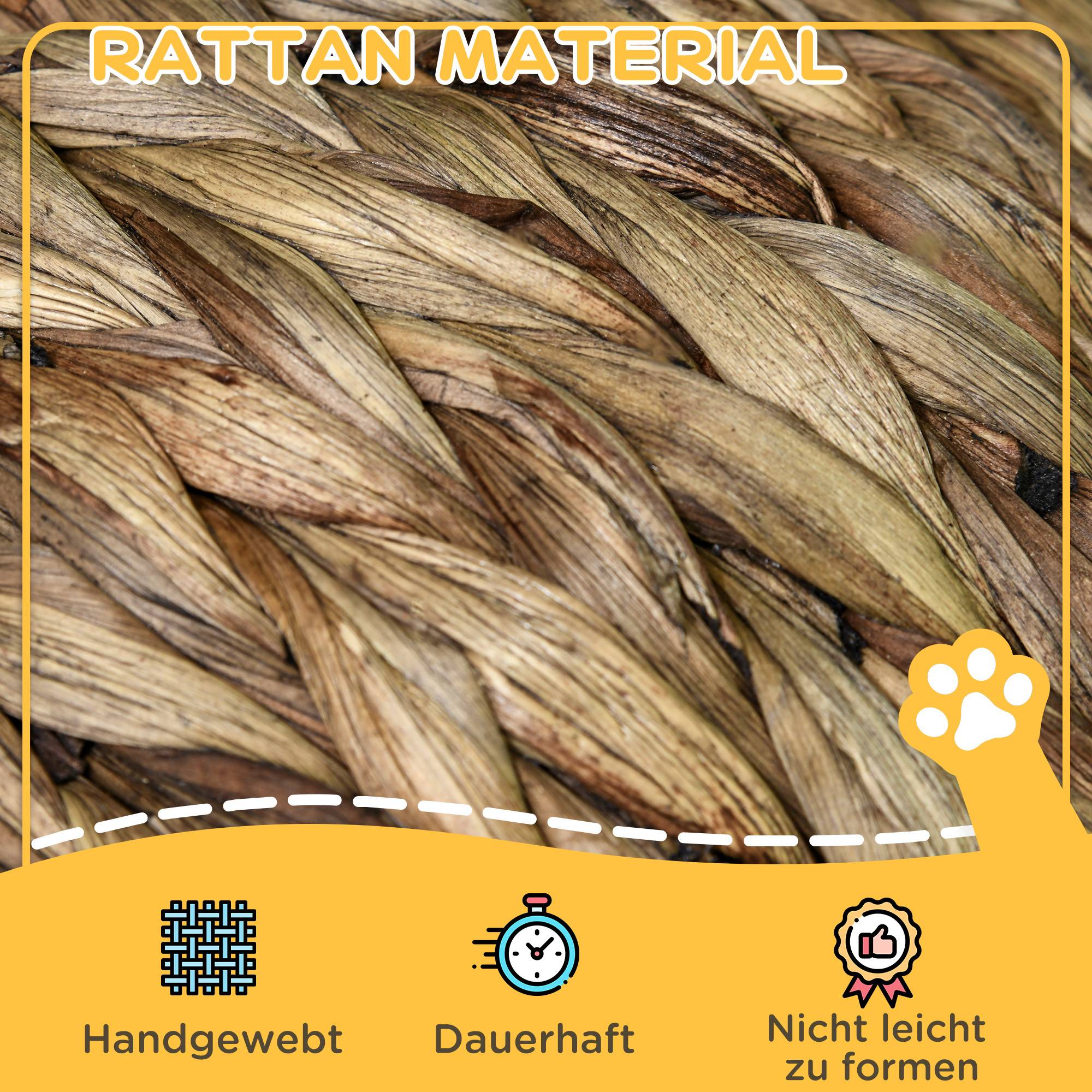 Panier pour chat jacinthes d'eau marron 40 x 37 x 51 cm - PANGIVO - Image 7