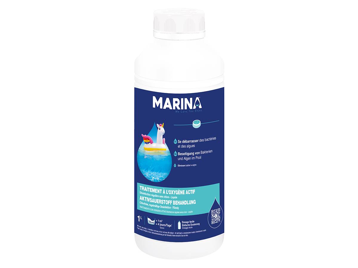 Traitement à l'oxygène actif sans chlore 1 L - Marina