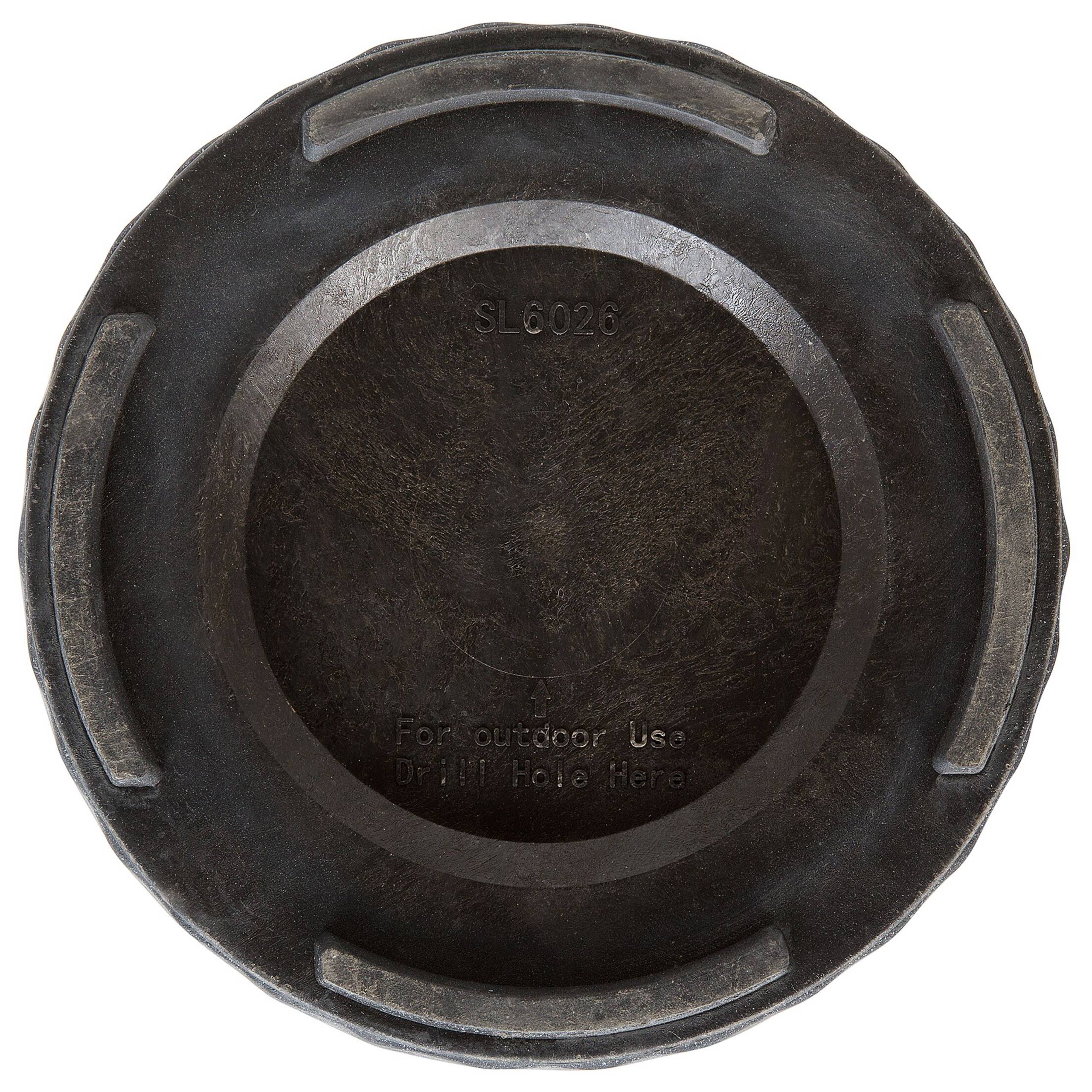 Beliani - Hauts Cache-Pots Gris en Fibre d'Argile et Verre 36 cm Rond avec Relief Pot de Fleurs Idéal pour Extérieur et Intérieur Lot de 2 - Imagen 6