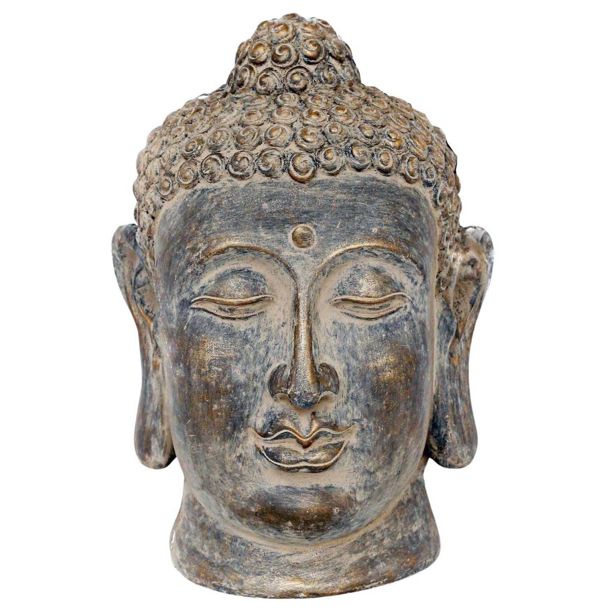 Sil - Statue pour jardin Tête de Bouddha 48 cm