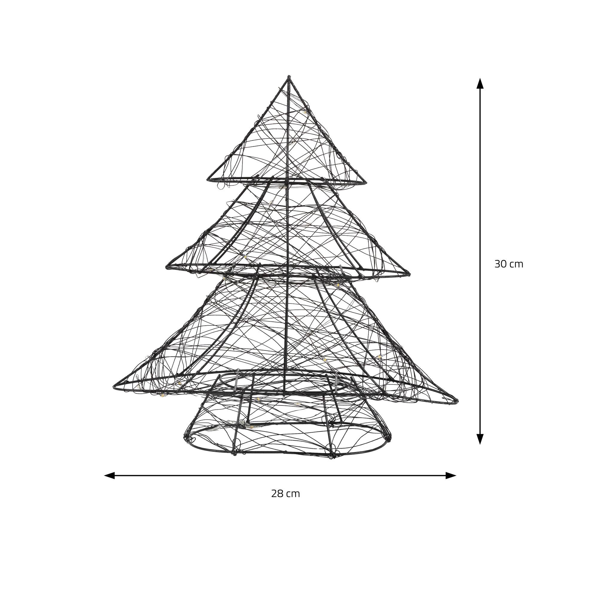 Ecd-Germany - Sapin de Noël avec LED decoration lumiére blanc chaud ornement festive de maison - Imagen 6