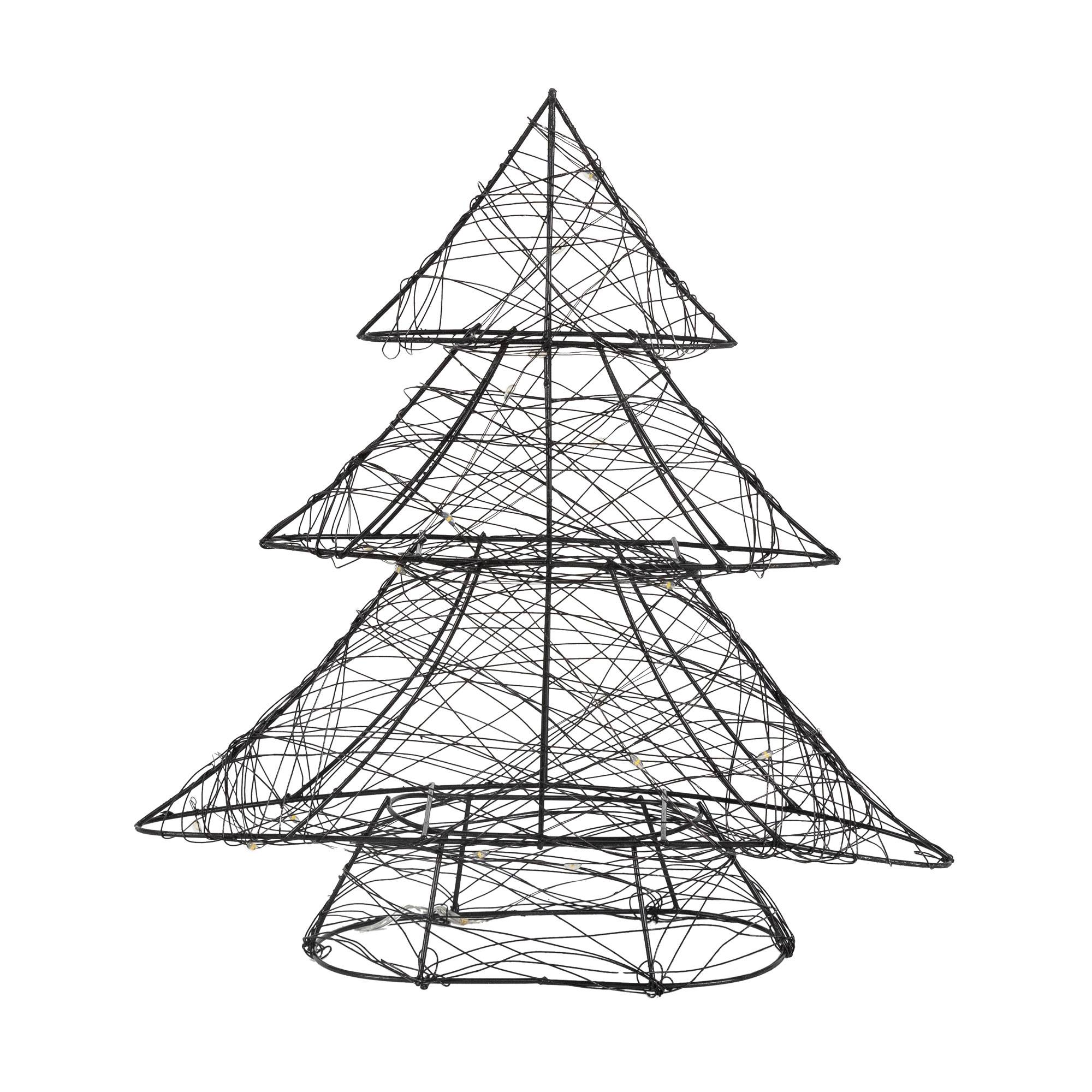 Ecd-Germany - Sapin de Noël avec LED decoration lumiére blanc chaud ornement festive de maison - Imagen 2