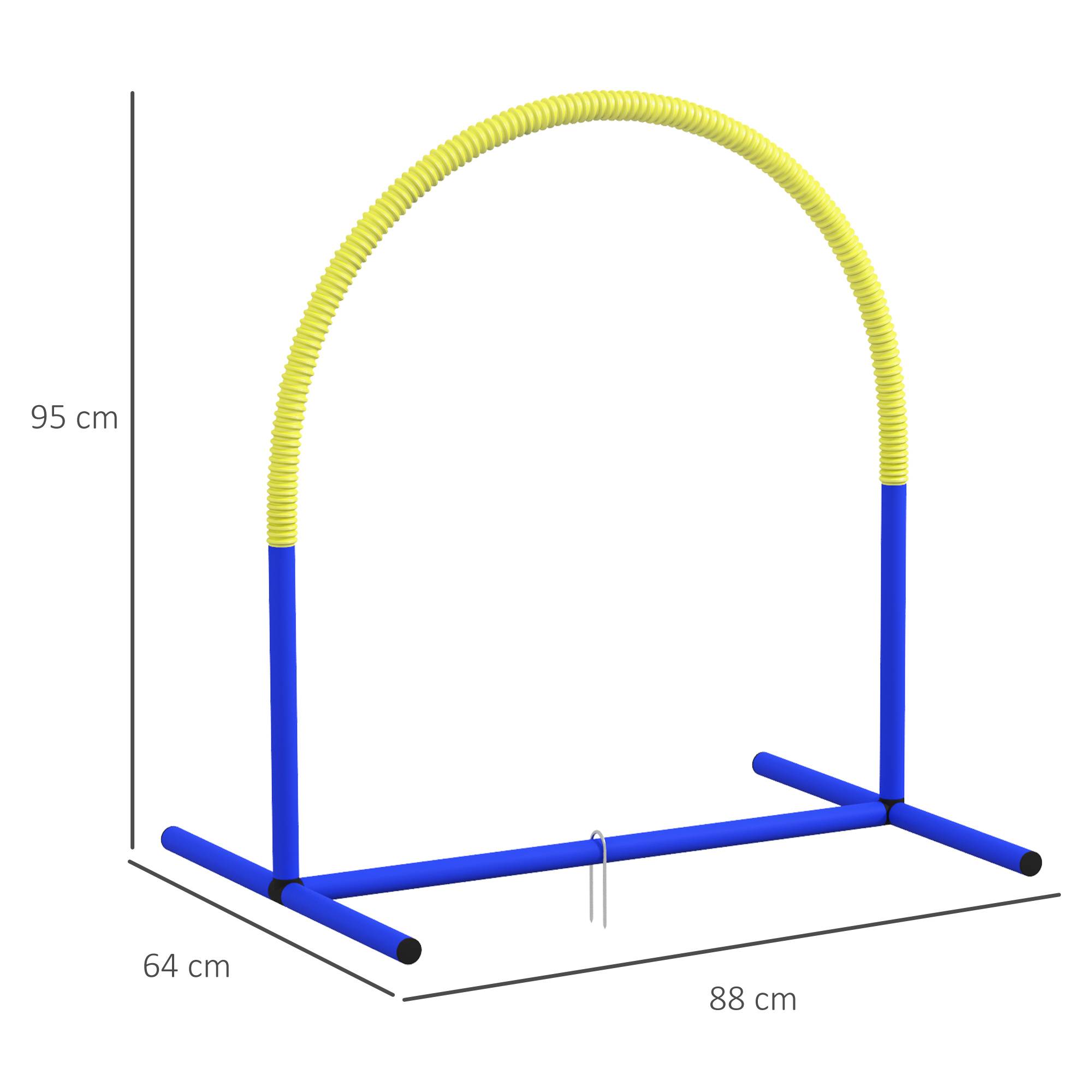 Kit d'agility pour chien plastique bleu et jaune 88 x 64 x 95 cm - PANGIVO - Image 5