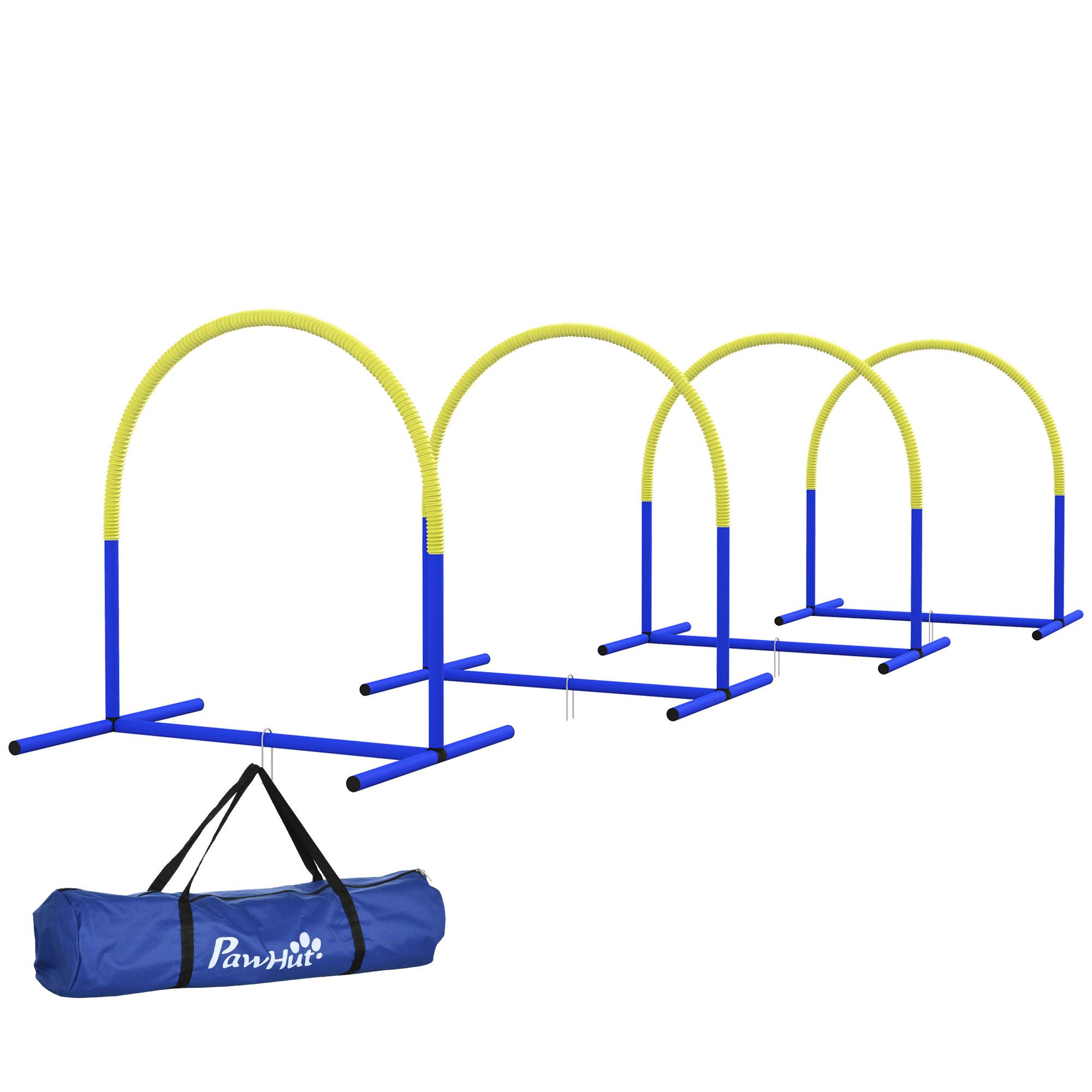 Kit d'agility pour chien plastique bleu et jaune 88 x 64 x 95 cm - PANGIVO - Image 2